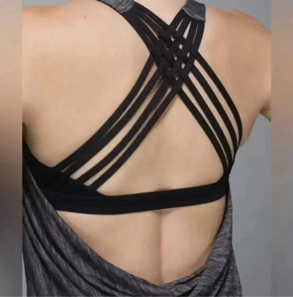 Lululemon Gray Strappy Back Tank Top